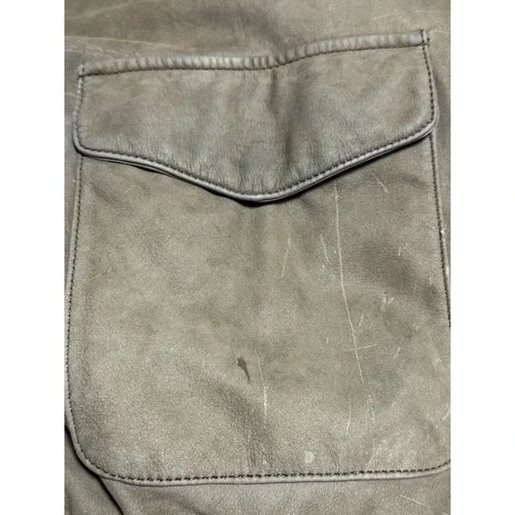 G-III Dark Brown Leather Bomber Jacket Suede-like‎ SZ Medium Aviator - Picture 8 of 10